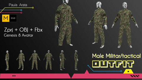 Male Militar/Tactical Outfit Marvelous/CLO project + OBJ