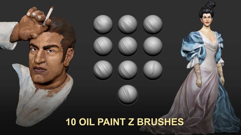 Oil Paint Brushes for Zbrush