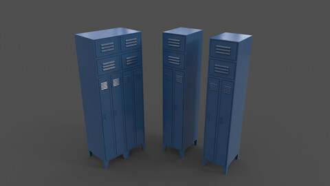 PBR School Gym Locker 10 - Blue Dark