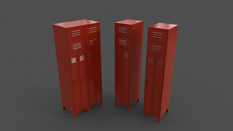 PBR School Gym Locker 10 - Red