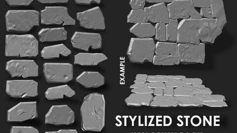 Stylized Stone IMM Brushes 21 in one