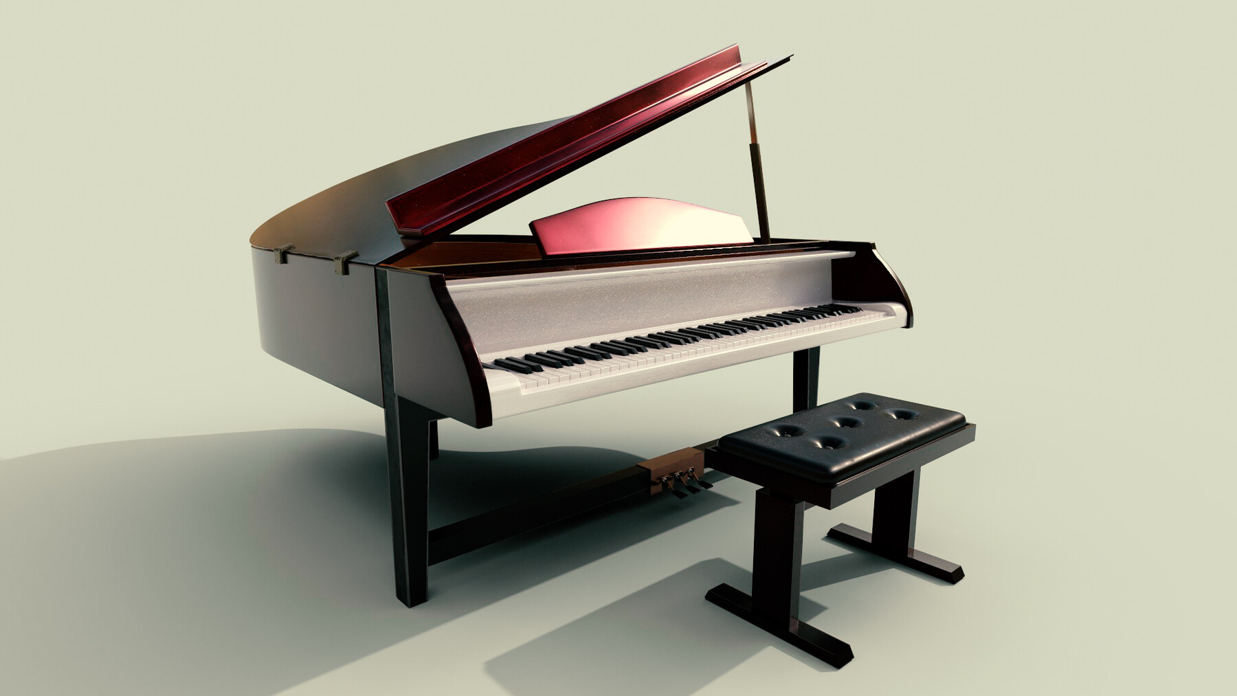 ArtStation - piano Musical instruments full detail low poly and high