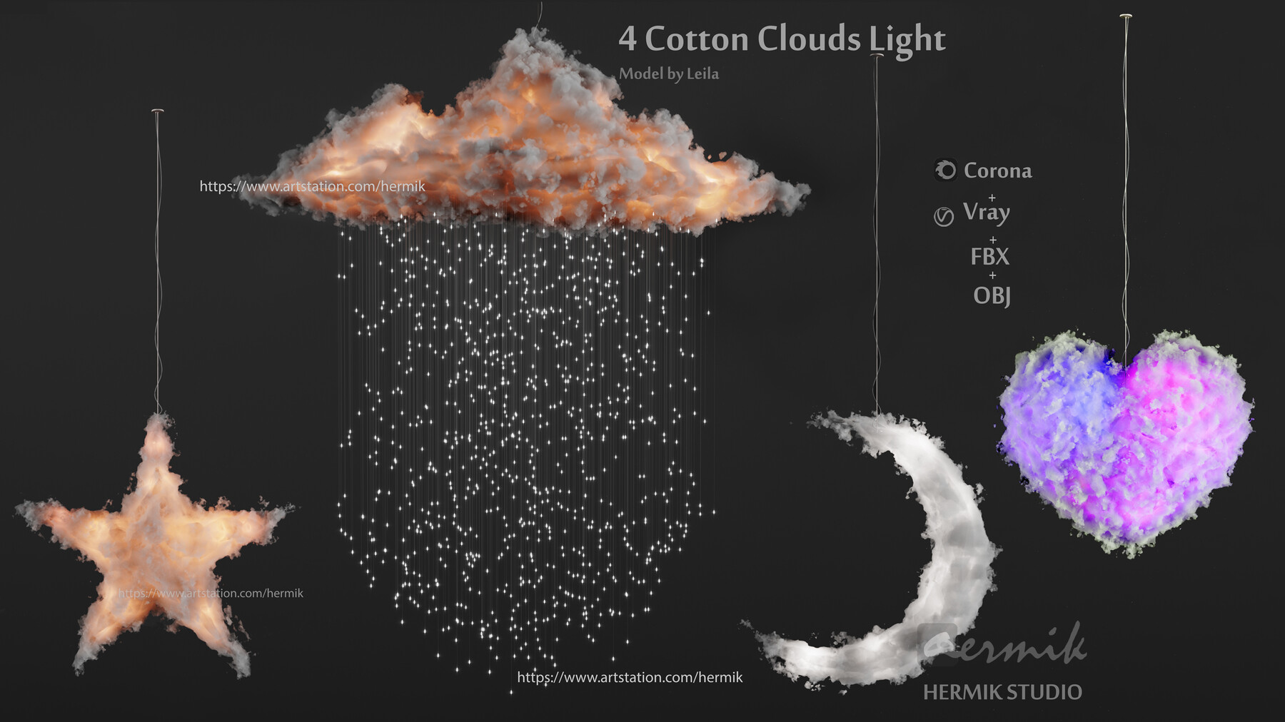 ArtStation - Cotton clouds lights
