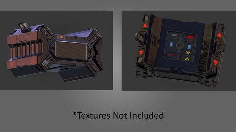 Sci Fi Crate 3D Model (With UVs)