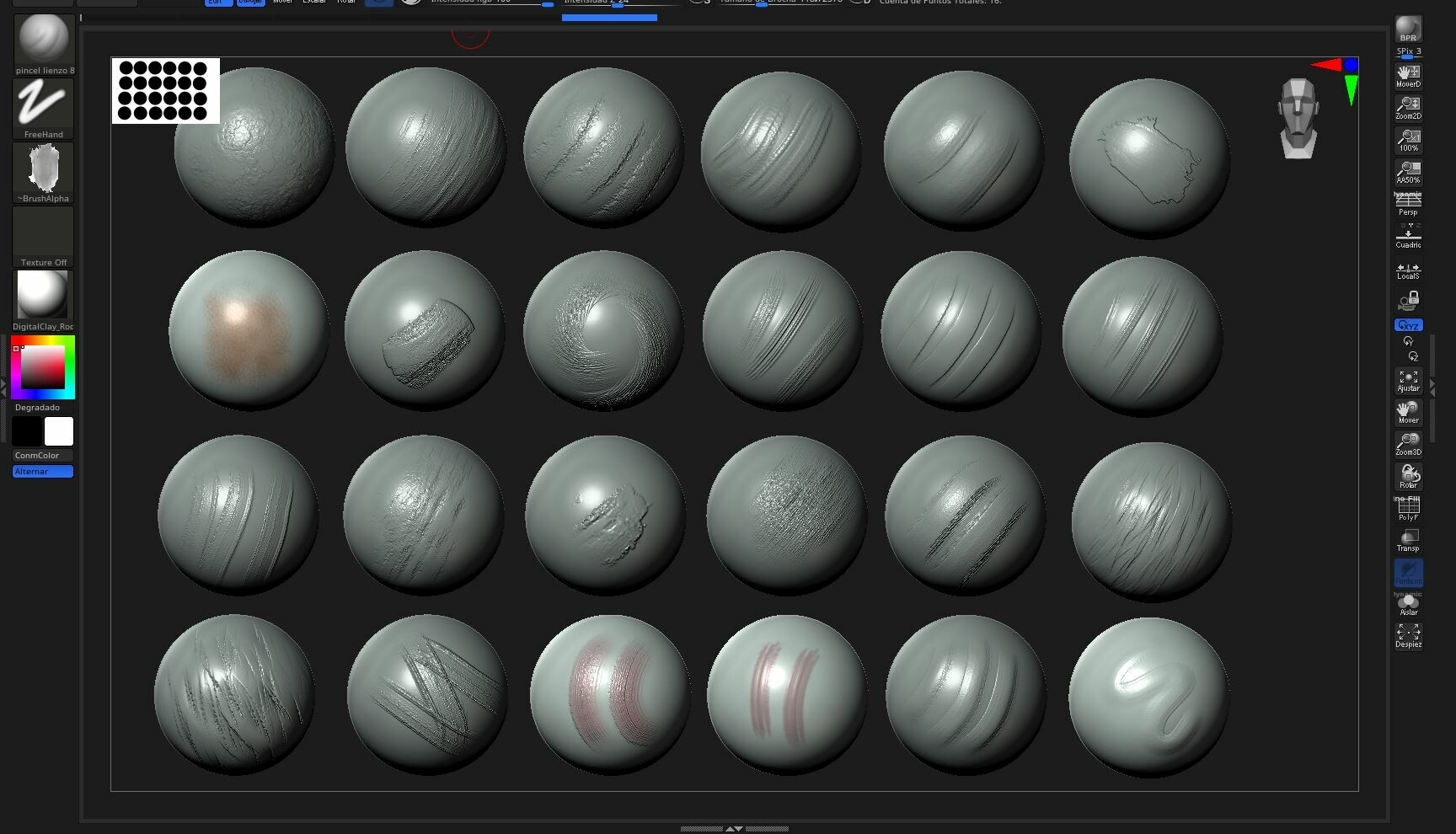 ArtStation My Zbrush Painting canvas and oil brushes Brushes