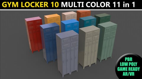 PBR School Gym Locker 10 - Multi color Pack