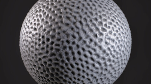 PBR - METAL SURFACE 02 / HAMMED / HAMMERED/  ALUMINUM - 4K MATERIAL