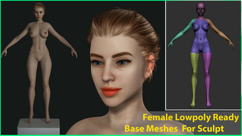 Female LayLa - Lowpoly - Base Meshes