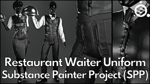 Substance Painter (.SPP) : Restaurant waiter uniform