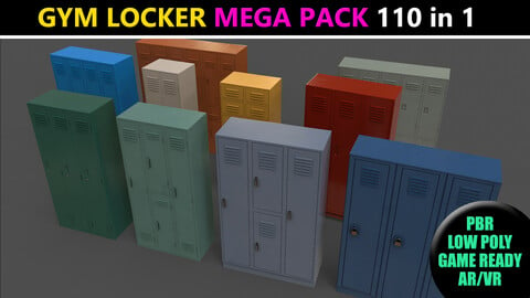 PBR School Gym Locker 1-10 - Mega Pack