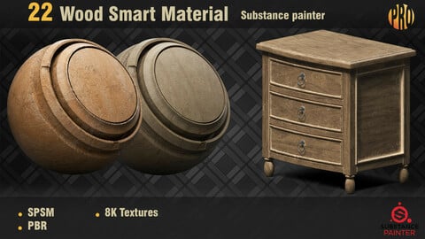 22 Wood Smart Material for Substance Painter