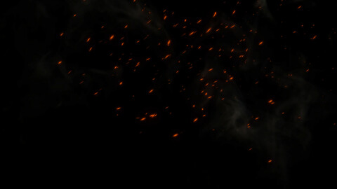 Fire particles embers sparks