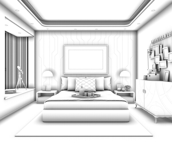 ArtStation Deluxe master bedroom design 10 Resources