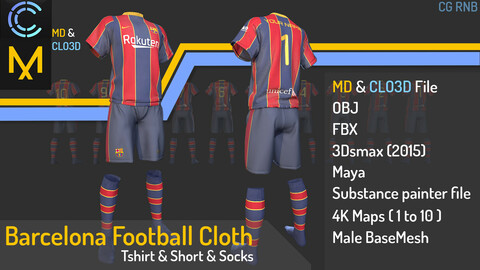 Barcelona Football Cloth