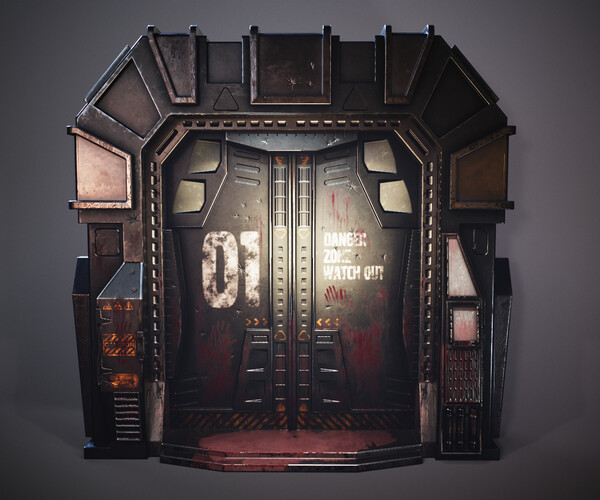 ArtStation Mechanical door Game Assets