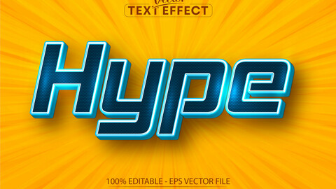 Hype text, minimalistic style editable text effect