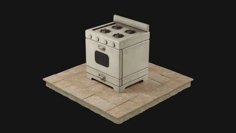 Game Ready Kichen Stove 3D Model