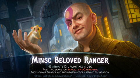 Minsc and Boo - Painting a Magic: the Gathering Card