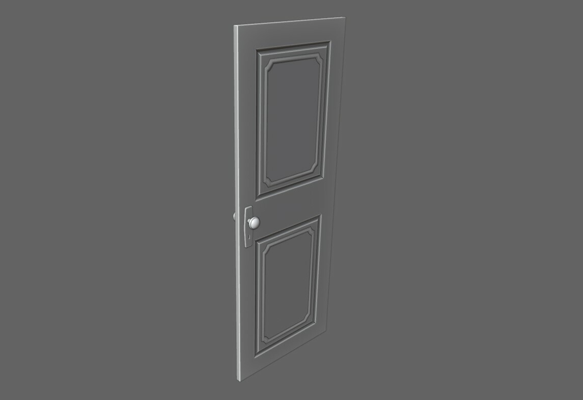 ArtStation - Wooden Door - Porta de Madeira Low-poly 3D model | Game Assets