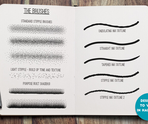 ArtStation Fine Liner Brushes & Patterns Brushes