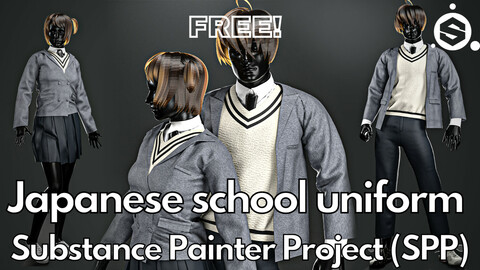 Substance Painter (.SPP) : School uniform