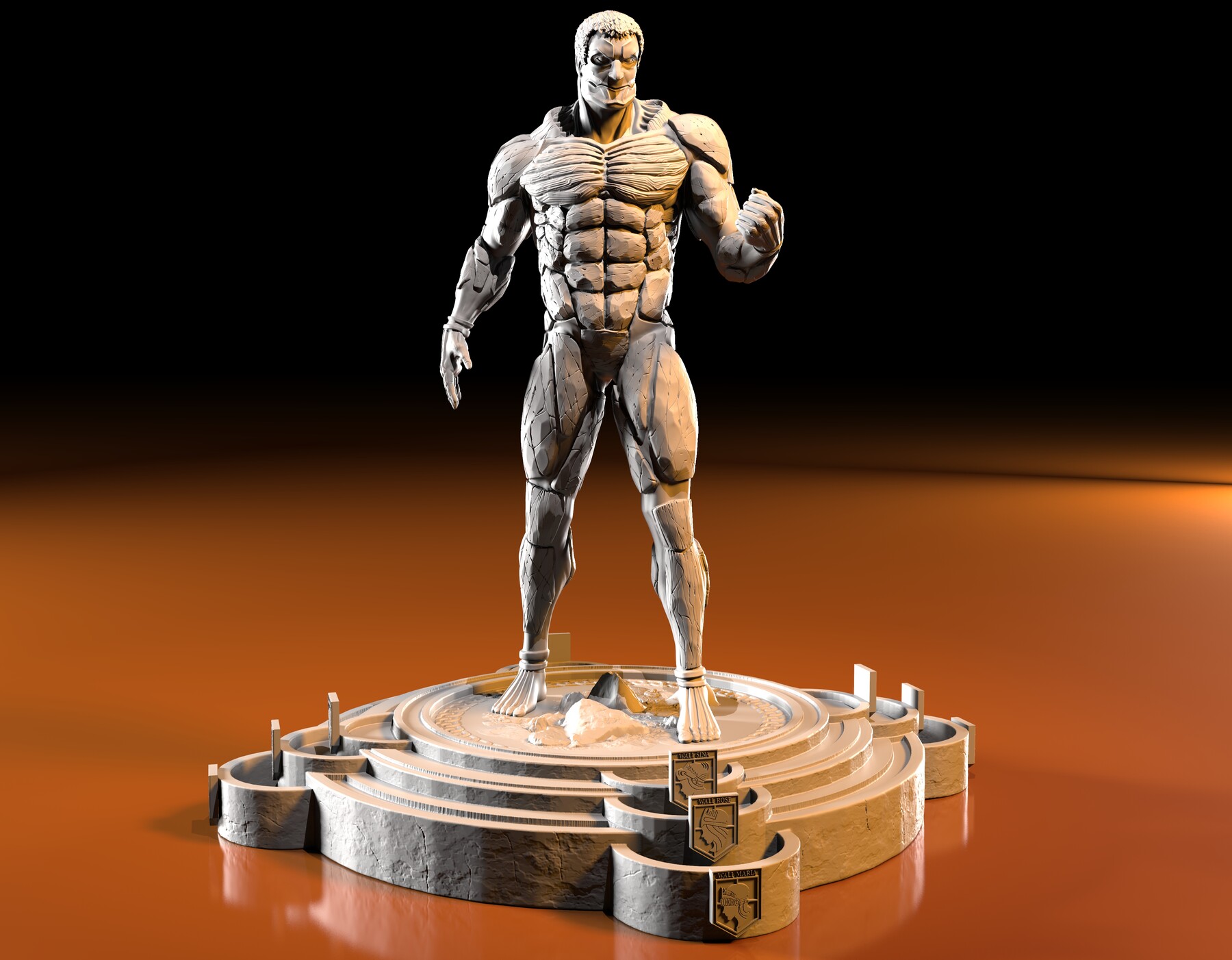 Игрушка тв титана 3.0. Титан статуя. Статуя бронированного титана. Колоссальный модель Титан модель. Бронированный Титан 3д принтер.