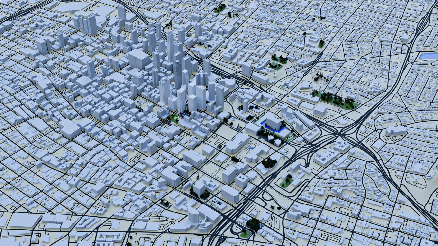 ArtStation - Los Angeles - city and surroundings 3D model | Resources