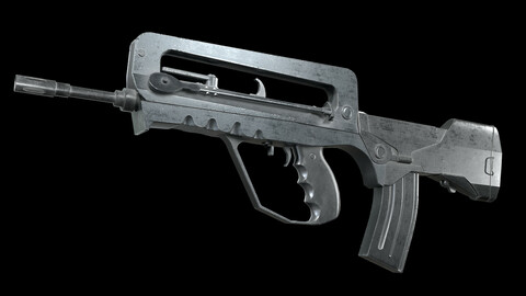 Famas G2 PBR Worn Low-poly 3D model