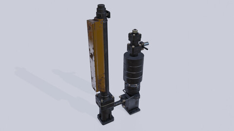 Russian submarine nuclear reactor drive Low-poly 3D model