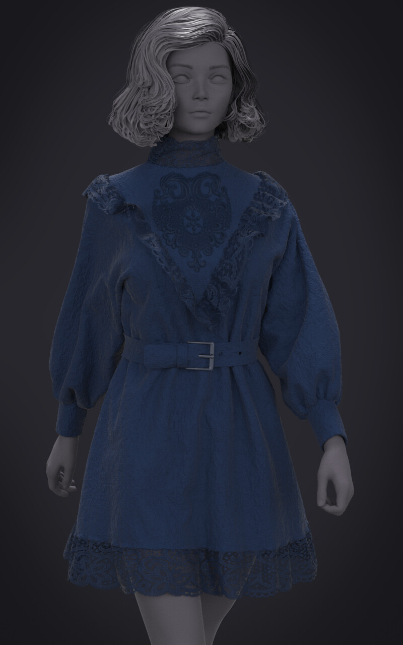 ArtStation - Digital dress | clo3d | marvelous designer | Resources
