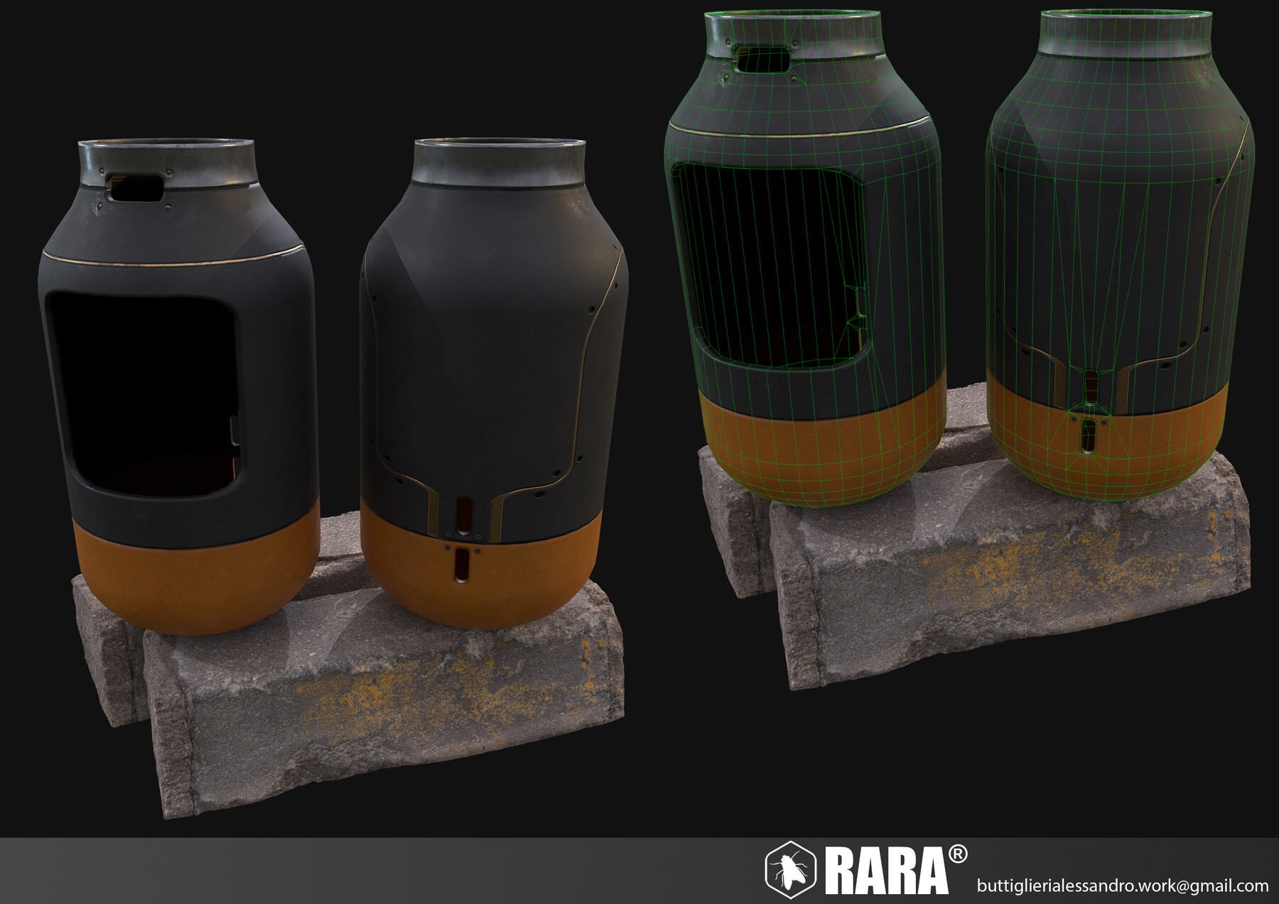 ArtStation Gastank N° 1 Gameready 3D Model Game Assets