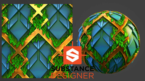 Stylized Fantasy Wall - Substance Designer