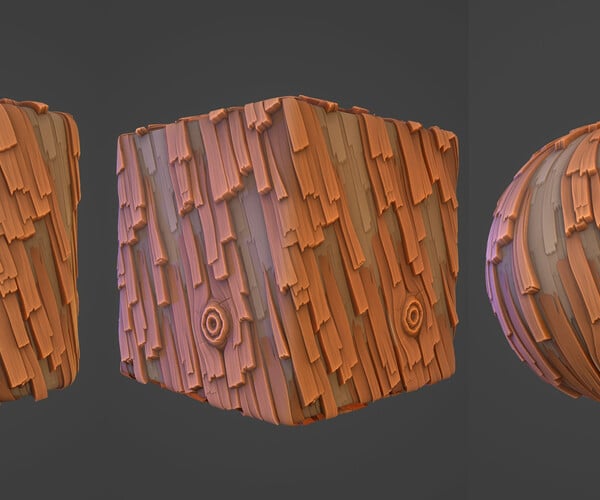 ArtStation - Stylized Wood Bark - Substance Designer | Game Assets