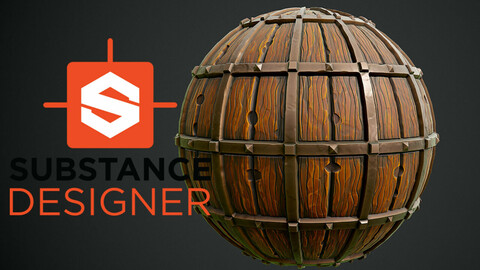 Stylized Wood with Metal - Substance Designer