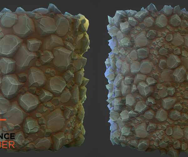 ArtStation - Stylized Rocky Terrain - Substance Designer | Game Assets