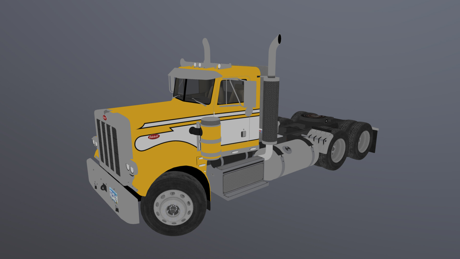 ArtStation - 1975 Peterbilt 359 daycab tr | Game Assets