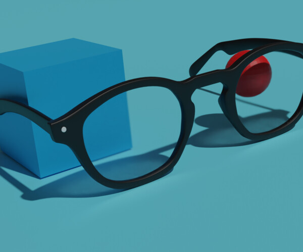 ArtStation - Glasses Low-poly 3D model | Game Assets