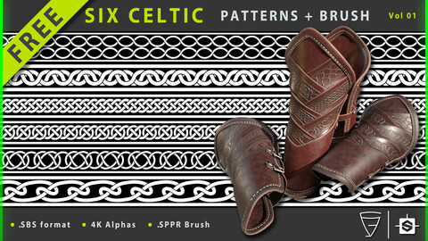 Six Celtic Patterns + Brush