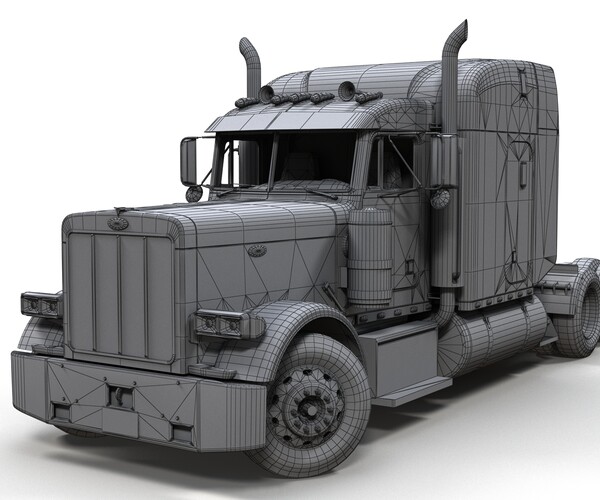 ArtStation - Peterbilt 379 semitruck | Game Assets