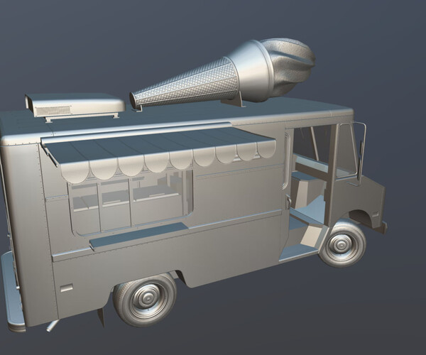 ArtStation - Ice Cream vintage truck | Game Assets