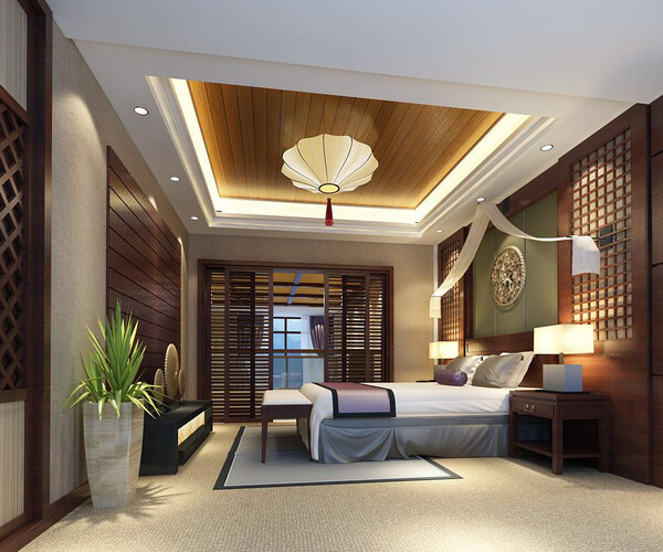 ArtStation - Luxury stylish interior master Bedroom - 23 | Resources