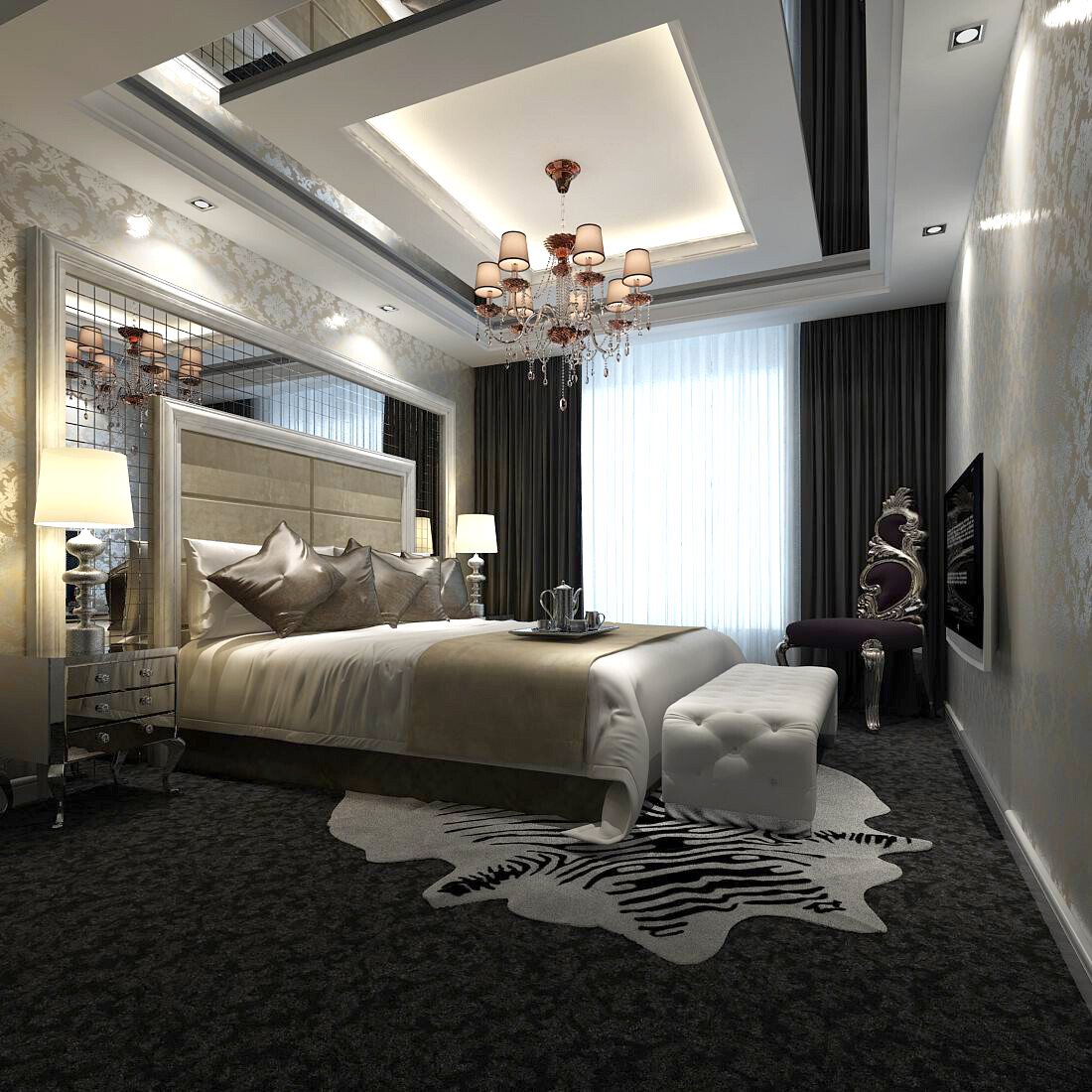 Room 47. Luxury Interior 3d model.