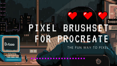 Pixel brushset for procreate