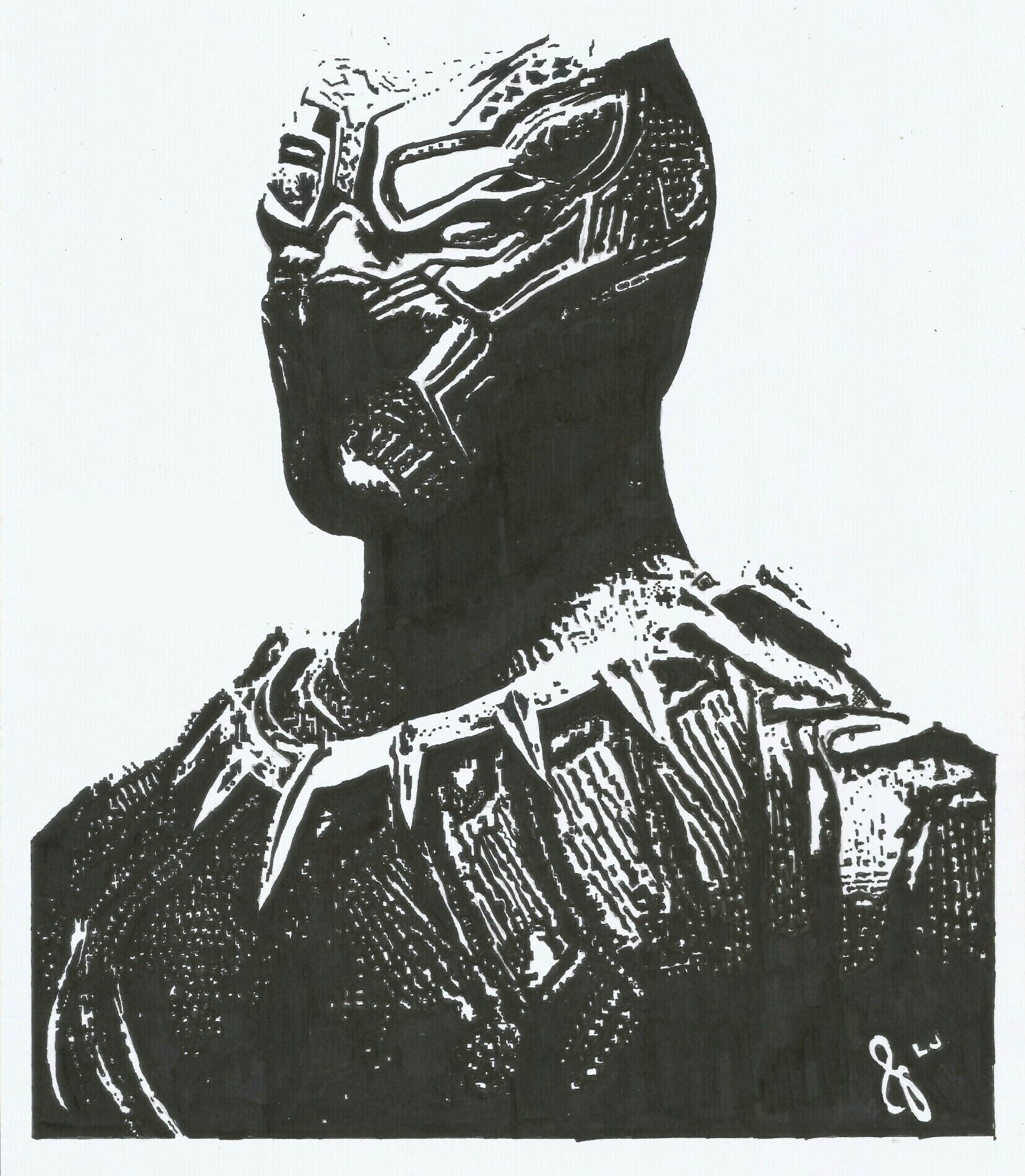 ArtStation Black Panther Stencil Artworks ArtStation Black Panther Stencil Artworks
