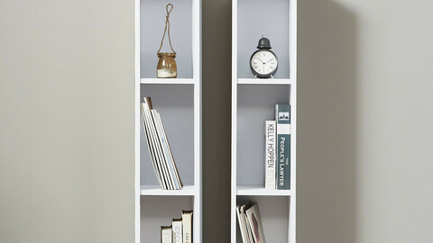 Easy assembly DIY slim 3-tier bookcase crevice storage