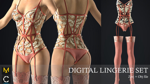 DIGITAL LINGERIE SET