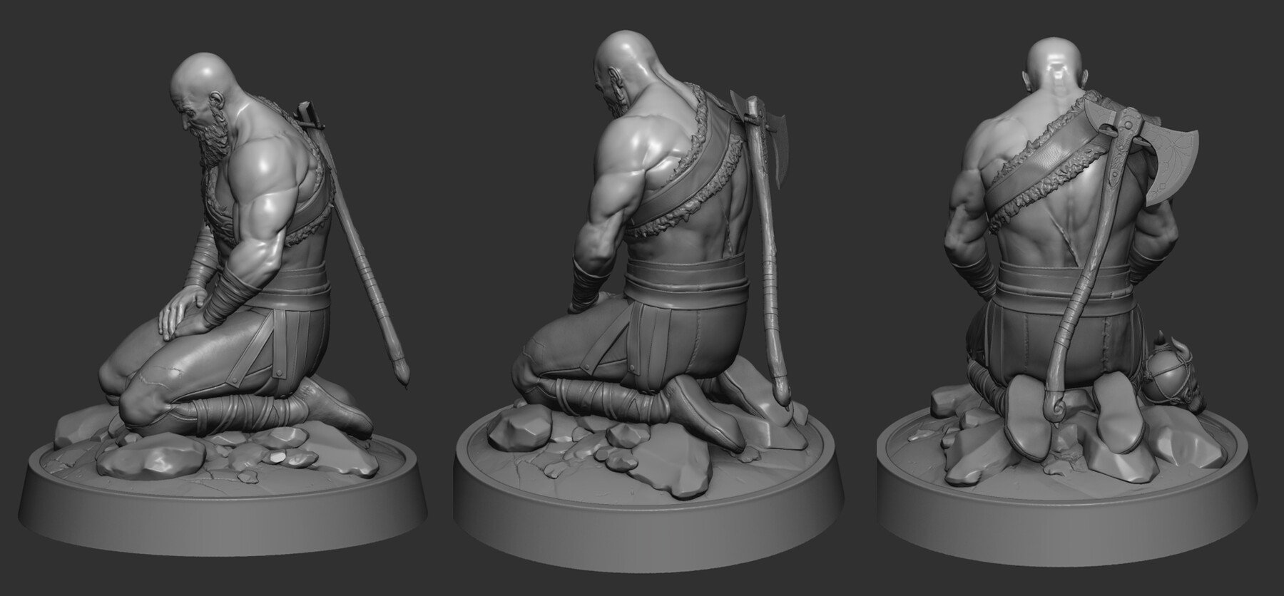 kratos - god of war 3d print model 3D Print Model in Man 3DExport