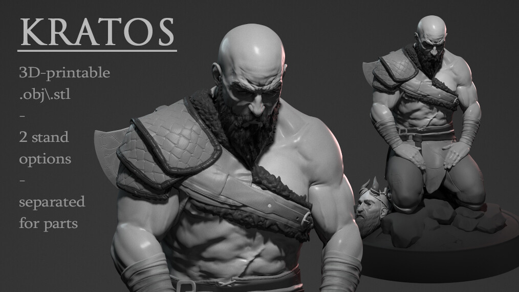 GOD OF WAR KRATOS 3D model 3D printable