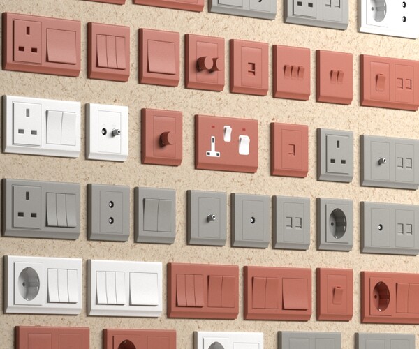 ArtStation - 40 sockets & switches - Retrotouch Simplicity Socketes ...