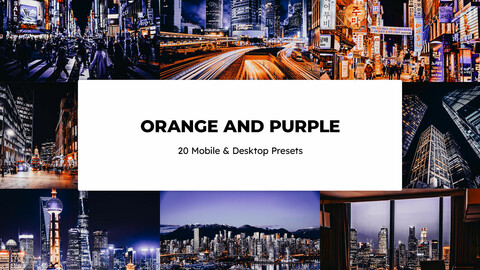 20 Orange and Purple LUTs and Lightroom Presets